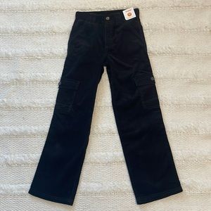 New Gymboree corduroy pants 100% cotton black adjustable waist boys size 10 slim